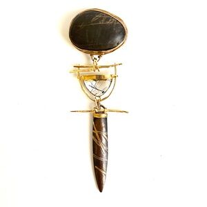 Carolyn Morris Bach Pin Brooch 18K